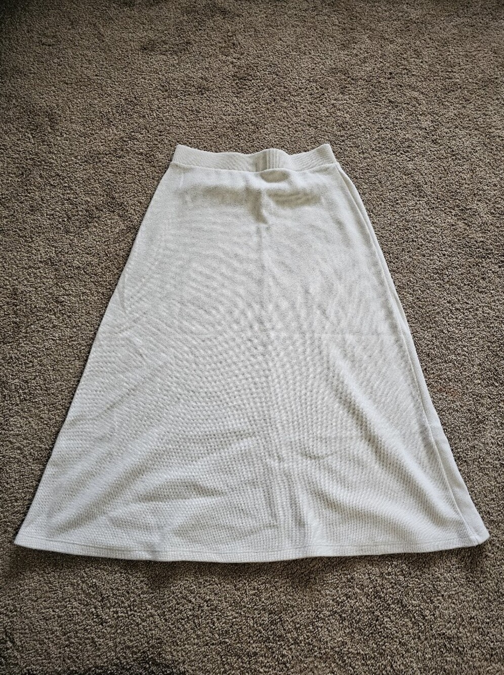 Zara Cream A-Line Knit Skirt Size M